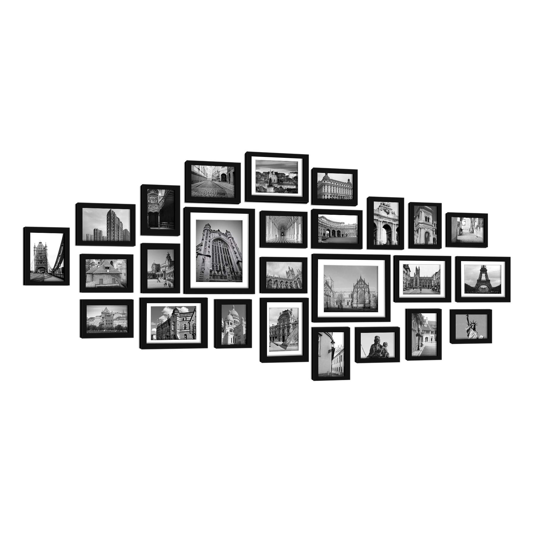 26 Pieces Picture Frames Set Collage Photo Frames Wall Gallery Kit